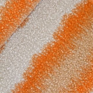 Mantelstoff - Boucle - braun - beige - orange