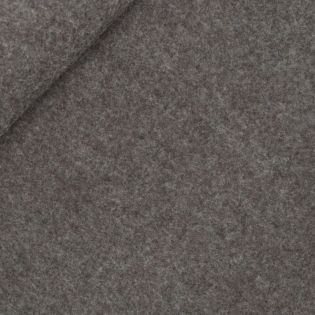 Schurwoll Fleece - uni - braun