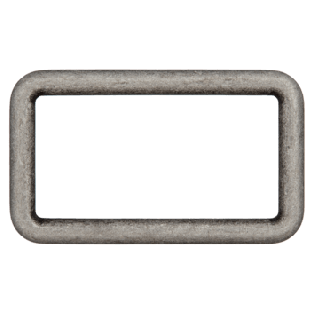 Rechteck-Ring - 25 mm - Metall - altsilber