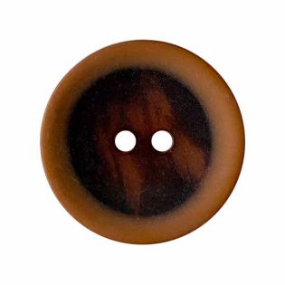 2-Loch-Knopf - 18 mm - matt - cognac - marmoriert