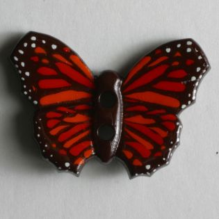 2-Loch-Knopf - 28 mm - Schmetterling