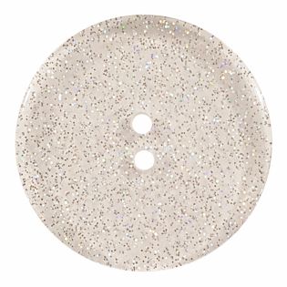 2-Loch-Knopf - 18 mm - Glitter - transparent