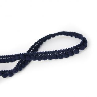 Pomponborte - uni - 10 mm - navy