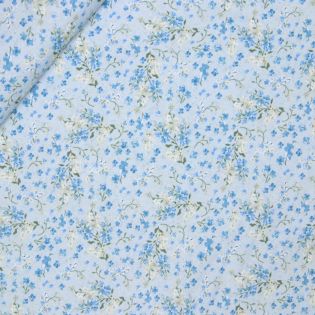 Patchwork - Baumwolle - Mille Fleur - hellblau