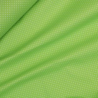 Baumwolle - beschichtet - Punkte - apfelgrün