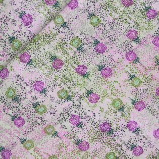 Patchwork - Baumwolle - Blumenwiese - fuchsia 