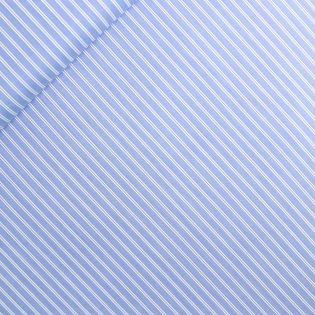 Baumwolle - Blusenstoff - SE - Streifen 0,5 mm/0,2 mm - hellblau - weiss