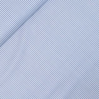 Baumwolle - Blusenstoff - SE - feiner Streifen 0,2 mm - hellblau - weiss