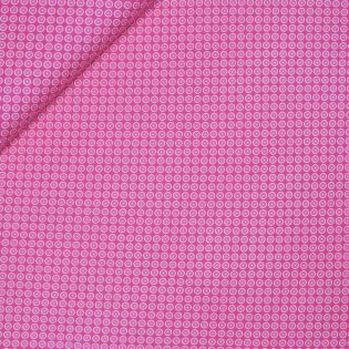 Baumwolle - kleine Kreise - pink - weiss - rosa
