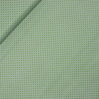 Baumwolle - kleine Kreise - hellgrün - weiss - grün