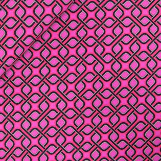 Viskose - Twill - 2D Labyrinth - pink