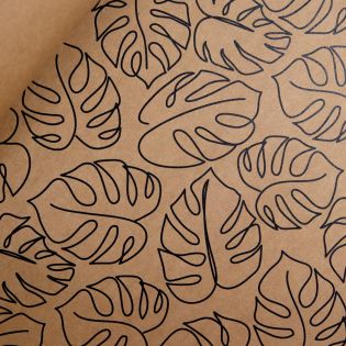 SnapPap - design - 50x75 cm - Monstera - hellbraun