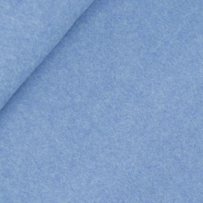 Schurwoll Fleece - uni - hellblau