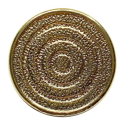 Ösenknopf - 23 mm - Kreise - gold